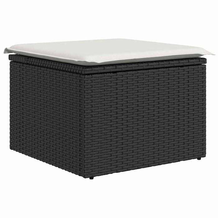 Set de canapele pentru grădină 8 buc. Negru Rattan poli WALTI
