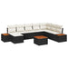 Set de canapele pentru grădină 9 buc. Negru Rattan poli - WALTI WALTI