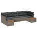 Set de canapele pentru grădină cu pernă 7 pcs Gri Rattan poli - WALTI WALTI