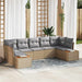 Set de canapele pentru grădină cu pernă 7 pcs Bej Rattan poli - WALTI WALTI