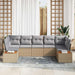 Set de canapele pentru grădină cu pernă 7 pcs Bej Rattan poli - WALTI WALTI