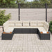 Set de canapele pentru grădină cu pernă 9 pcs Negru Rattan poli - WALTI WALTI