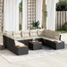Set de canapele pentru grădină 10 pcs Negru Rattan poli - WALTI WALTI