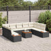 Set de canapele pentru grădină 10 pcs Negru Rattan poli - WALTI WALTI