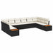 Set de canapele pentru grădină 10 pcs Negru Rattan poli - WALTI WALTI