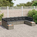Set de canapele pentru grădină cu pernă 10 pcs Gri Rattan poli - WALTI WALTI