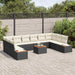 Set de canapele pentru grădină 11 pcs Negru Rattan poli - WALTI WALTI