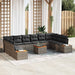 Set de canapele pentru grădină cu pernă 11 pcs Gri Rattan poli - WALTI WALTI