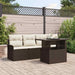 Set de canapele pentru grădină cu pernă 5 pcs Maro Rattan poli - WALTI WALTI