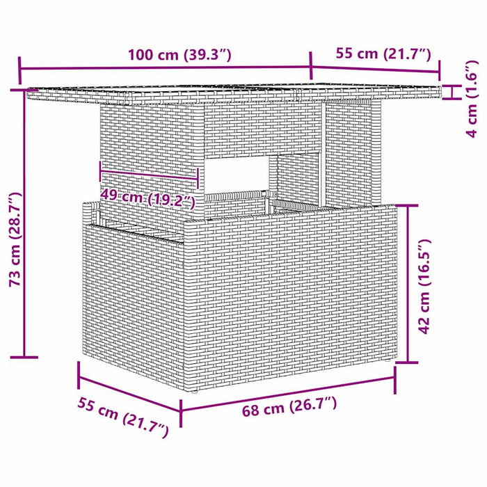 Set de canapele pentru grădină cu pernă 5 pcs Bej poliratan - WALTI WALTI