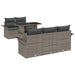 Set de canapele pentru grădină cu pernă 6 pcs Gri Rattan poli - WALTI WALTI