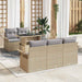 Set de canapele pentru grădină cu pernă 6 pcs Bej Rattan poli - WALTI WALTI