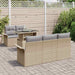 Set de canapele pentru grădină cu pernă 6 pcs Bej Rattan poli - WALTI WALTI
