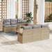 Set de canapele pentru grădină cu pernă 7 pcs Bej Rattan poli - WALTI WALTI
