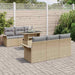 Set de canapele pentru grădină cu pernă 7 pcs Bej Rattan poli - WALTI WALTI