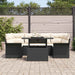 Set de canapele pentru grădină cu pernă 7 pcs Negru Rattan poli - WALTI WALTI