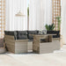 Set de canapele pentru grădină 7 pcs Gri deschis Rattan poli - WALTI WALTI