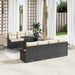 Set de canapele pentru grădină cu pernă 8 pcs Negru Rattan poli - WALTI WALTI