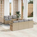 Set de canapele pentru grădină cu pernă 8 pcs Bej Rattan poli - WALTI WALTI