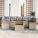 Set de canapele pentru grădină cu pernă 8 pcs Bej Rattan poli - WALTI WALTI