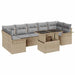 Set de canapele pentru grădină cu pernă 8 pcs Bej Rattan poli - WALTI WALTI