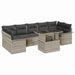 Set de canapele pentru grădină 8 pcs Gri deschis Rattan poli - WALTI WALTI