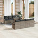 Set de canapele pentru grădină cu pernă 9 pcs Gri Rattan poli - WALTI WALTI