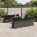 Set de canapele pentru grădină cu pernă 9 pcs Negru Rattan poli - WALTI WALTI