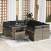 Set de canapele pentru grădină cu pernă 9 pcs Gri Rattan poli - WALTI WALTI