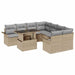 Set de canapele pentru grădină cu pernă 9 pcs Bej Rattan poli - WALTI WALTI
