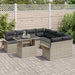 Set de canapele pentru grădină 9 pcs Gri deschis Rattan poli - WALTI WALTI