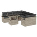 Set de canapele pentru grădină 9 pcs Gri deschis Rattan poli - WALTI WALTI