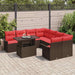 Set de canapele pentru grădină cu pernă 9 pcs Maro Rattan poli - WALTI WALTI