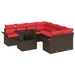 Set de canapele pentru grădină cu pernă 9 pcs Maro Rattan poli - WALTI WALTI