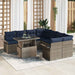Set de canapele pentru grădină cu pernă 9 pcs Gri Rattan poli - WALTI WALTI