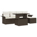 Set de canapele pentru grădină cu pernă 6 pcs Maro Rattan poli - WALTI WALTI