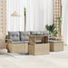 Set de canapele pentru grădină cu pernă 6 pcs Bej Rattan poli - WALTI WALTI