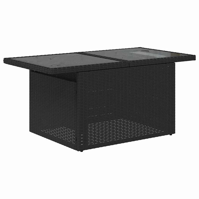 Set de canapele pentru grădină 5 buc. Negru poliratan WALTI