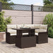 Set de canapele pentru grădină cu pernă 5 pcs Maro Rattan poli - WALTI WALTI