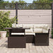 Set de canapele pentru grădină cu pernă 5 pcs Maro Rattan poli - WALTI WALTI