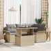 Set de canapele pentru grădină cu pernă 5 pcs Bej Rattan poli - WALTI WALTI