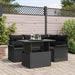 Set de canapele pentru grădină cu pernă 5 pcs Negru Rattan poli - WALTI WALTI
