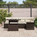 Set de canapele pentru grădină cu pernă 6 pcs Maro Rattan poli - WALTI WALTI