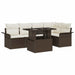 Set de canapele pentru grădină cu pernă 6 pcs Maro Rattan poli - WALTI WALTI