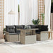 Set de canapele pentru grădină 6 pcs Gri deschis Rattan poli - WALTI WALTI