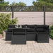 Set de canapele pentru grădină cu pernă 6 pcs Negru Rattan poli - WALTI WALTI