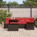 Set de canapele pentru grădină cu pernă 6 pcs Maro Rattan poli - WALTI WALTI