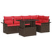 Set de canapele pentru grădină cu pernă 6 pcs Maro Rattan poli - WALTI WALTI