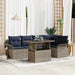 Set de canapele pentru grădină cu pernă 6 pcs Gri Rattan poli - WALTI WALTI