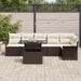 Set de canapele pentru grădină cu pernă 7 pcs Maro Rattan poli - WALTI WALTI